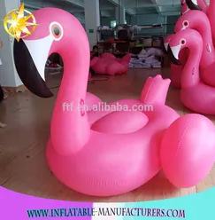 Inflatable pink flamingo float