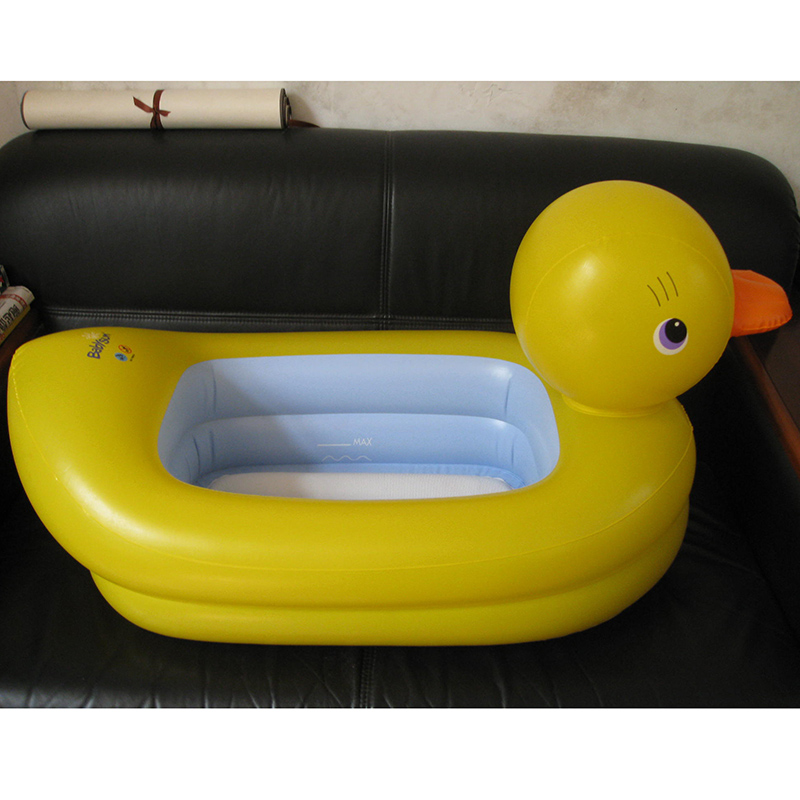 Customised  Inflatable PVC Yellow Baby Duck Pool For Taking A Shower In Home