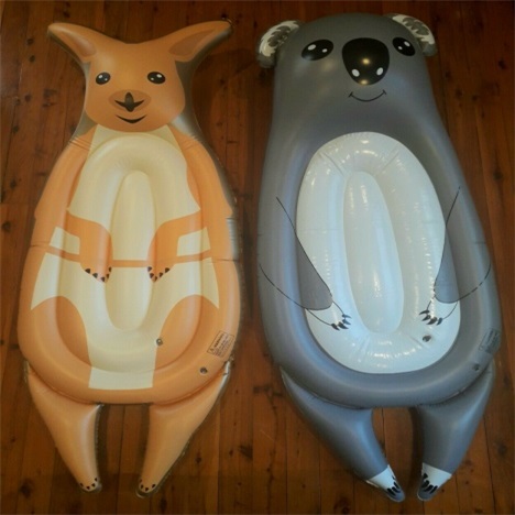 Inflatable Koala Pool Floating Toy Animal Swimming Raft Deck Chair Bear Gift