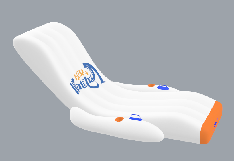 inflatable white lounger chair
