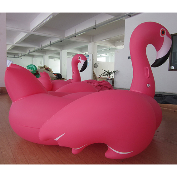 Inflatable pink flamingo float