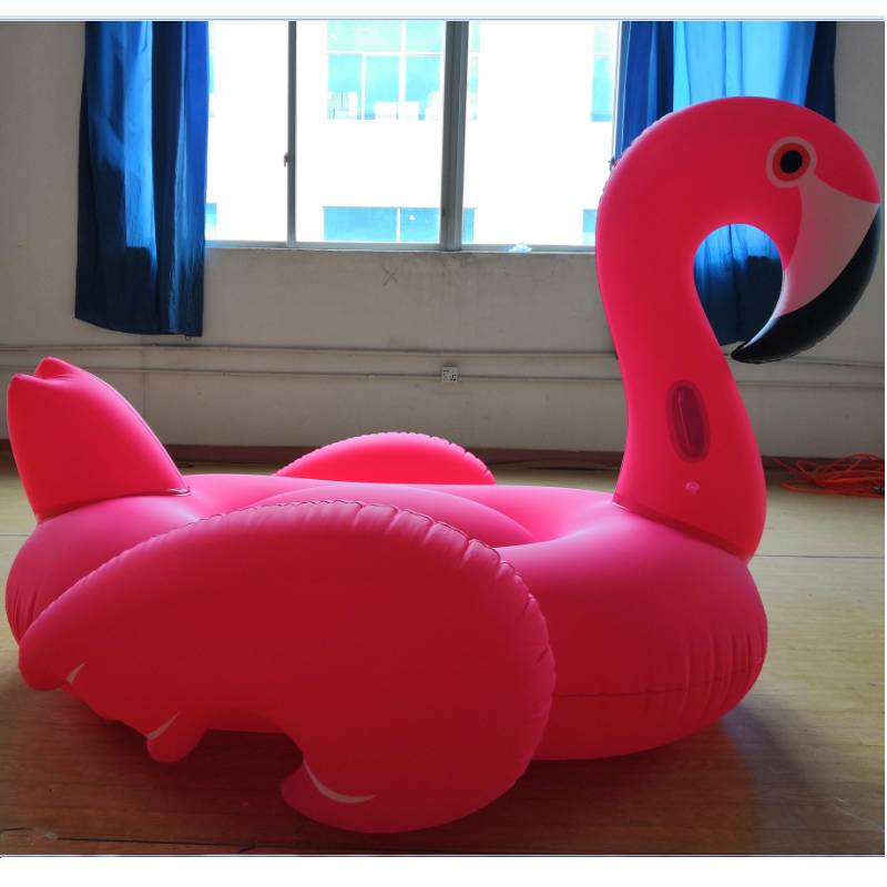 Inflatable pink flamingo float