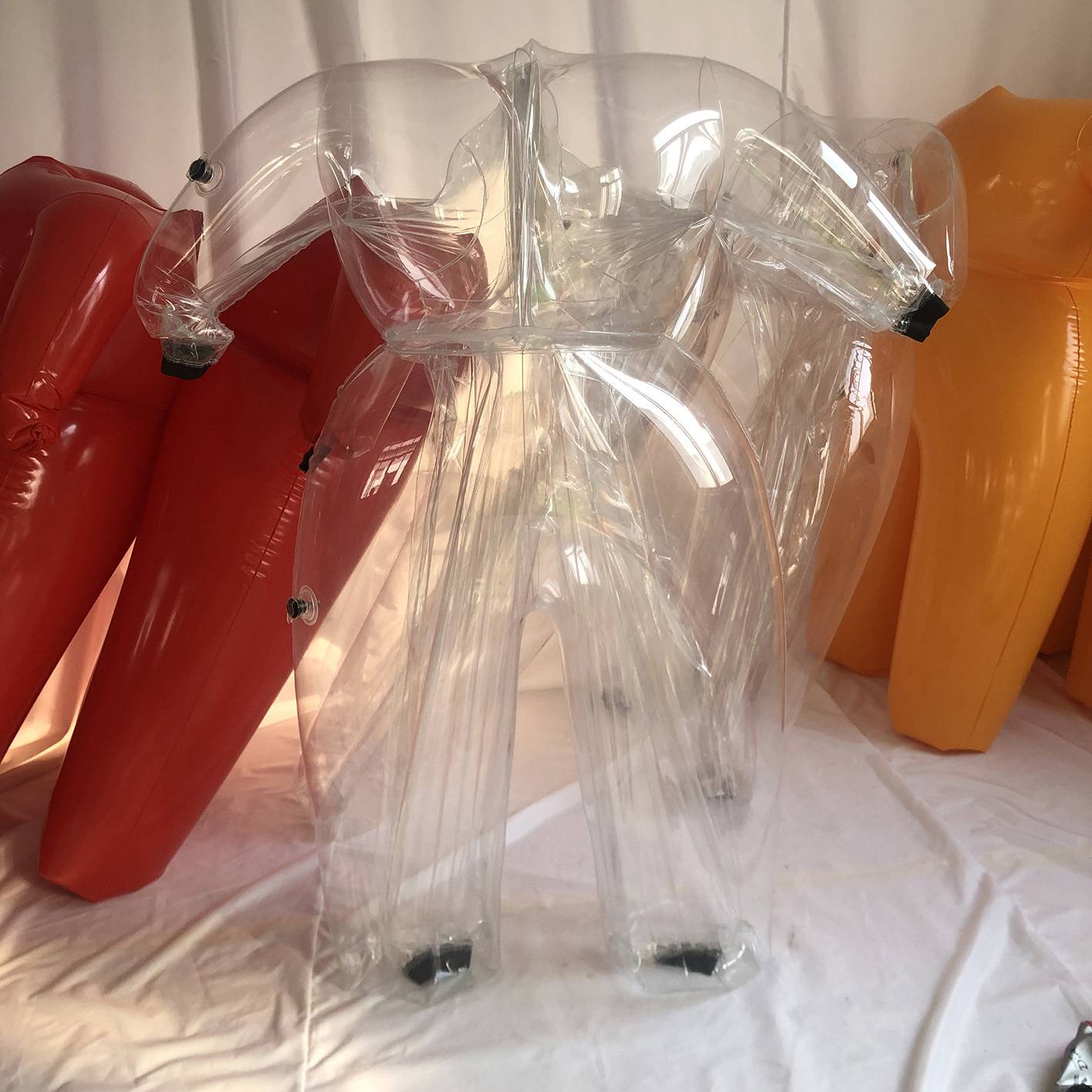 Entertaiments dress party costumes inflatable pvc suits	