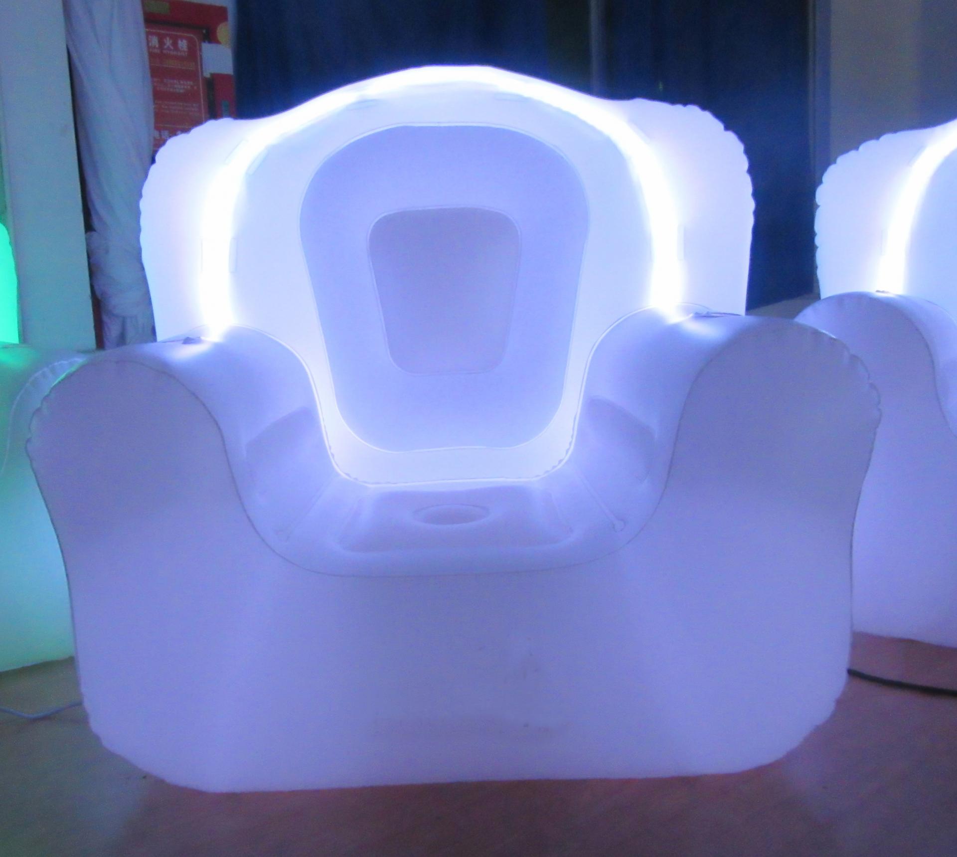 Pvc Inflatable Sofa With Led With Remote Controler