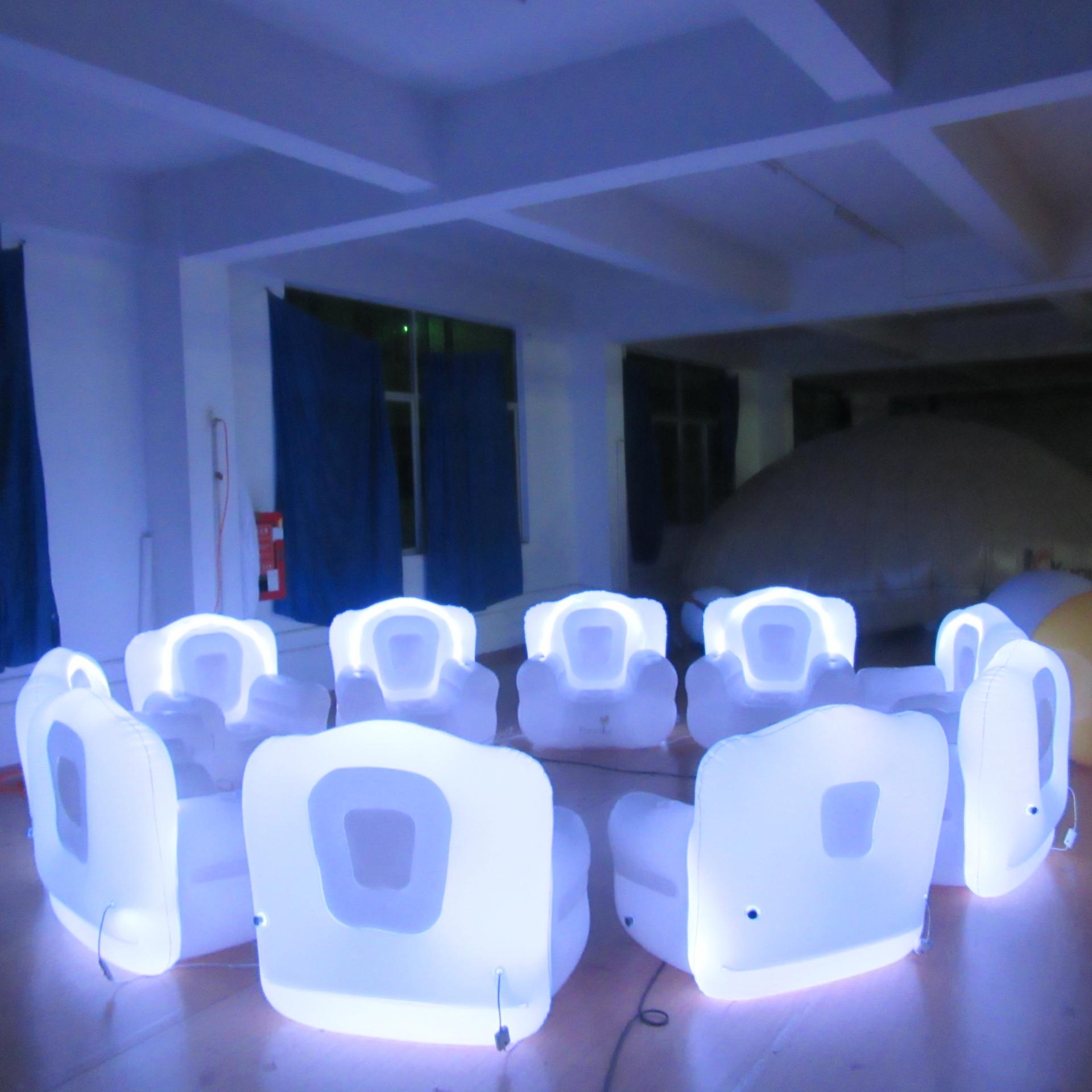 Pvc Inflatable Sofa With Led With Remote Controler