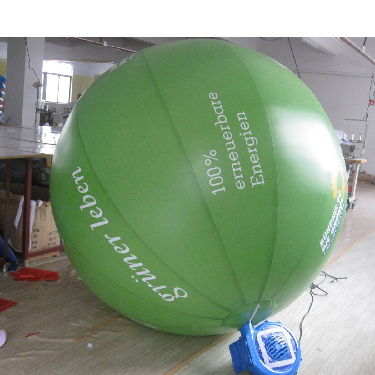 Inflatable helium balloons with fabric cover
