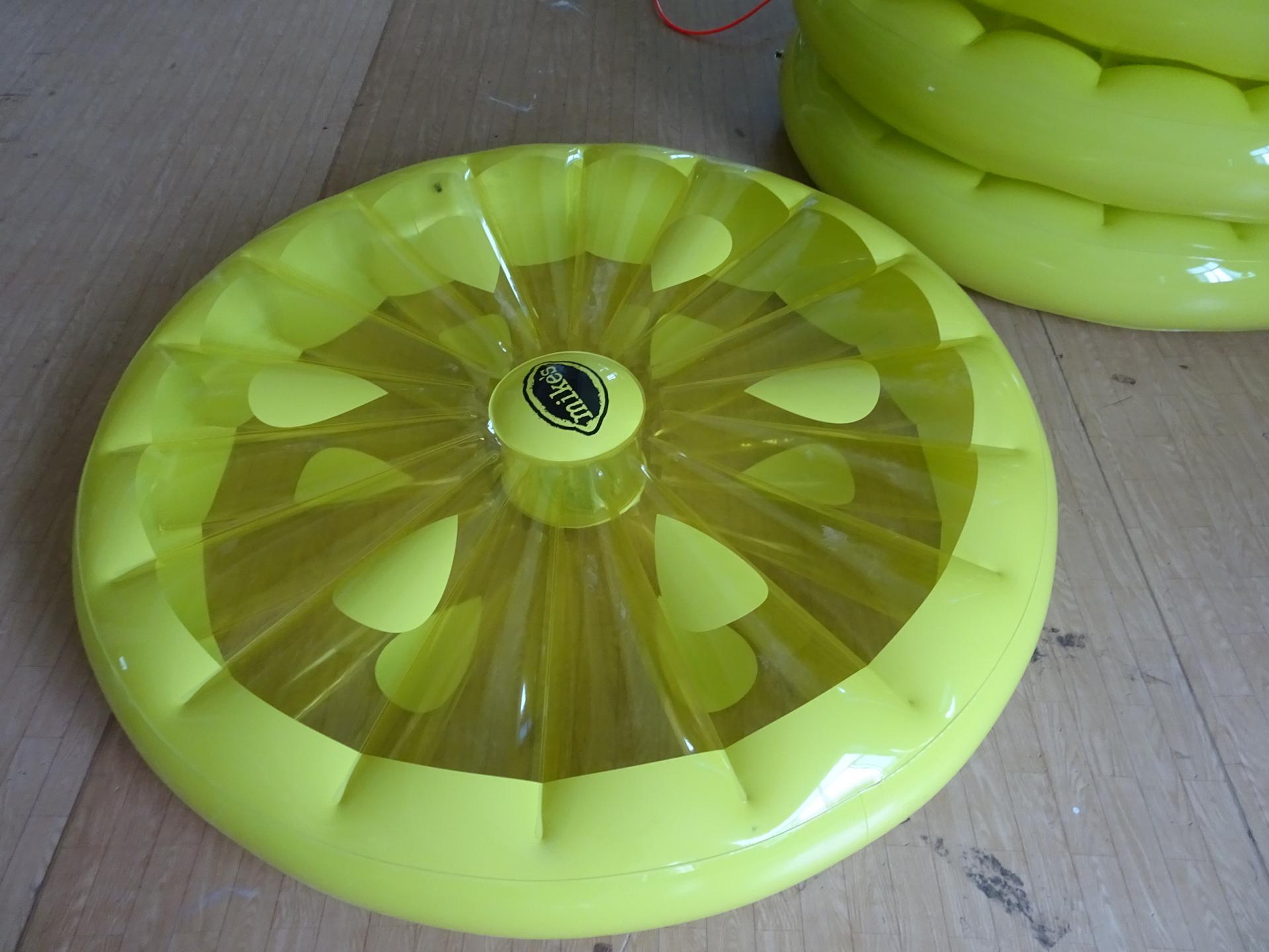 Inflatable PVC Transparent Yellow Floating Lemon