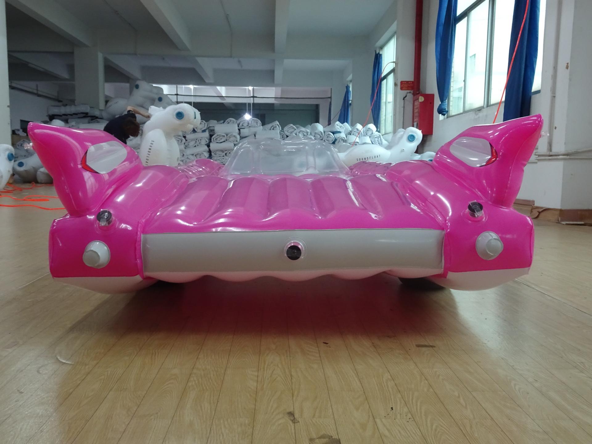 Inflatable PVC Pink Ocean Beach Car Float