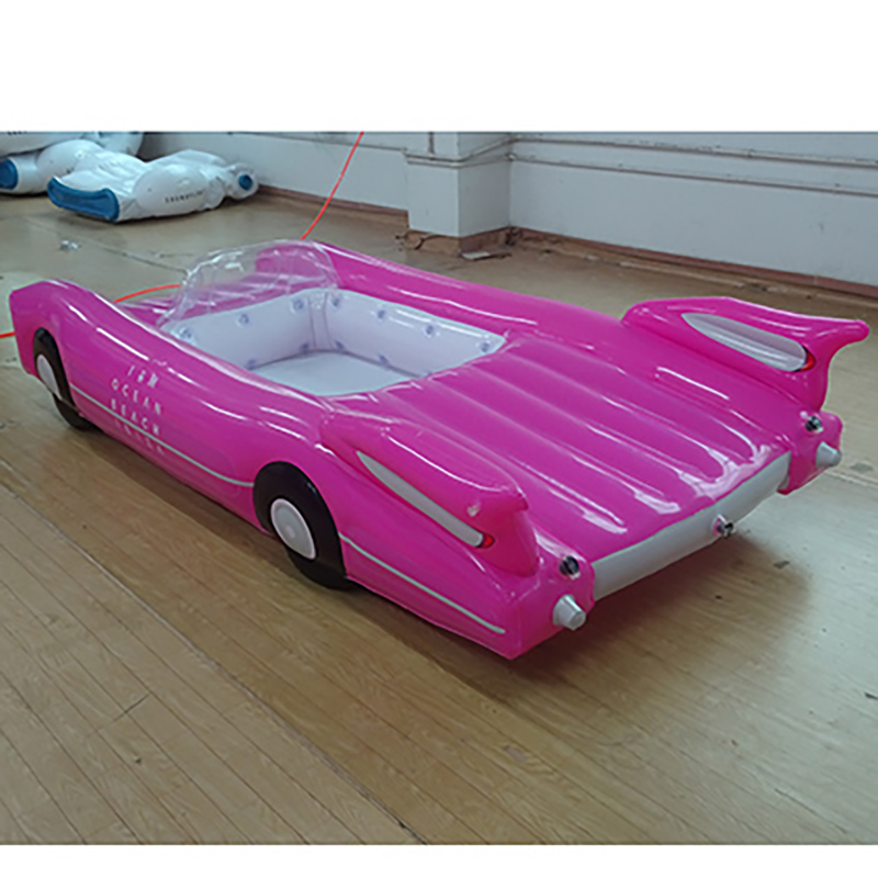 Inflatable PVC Pink Ocean Beach Car Float