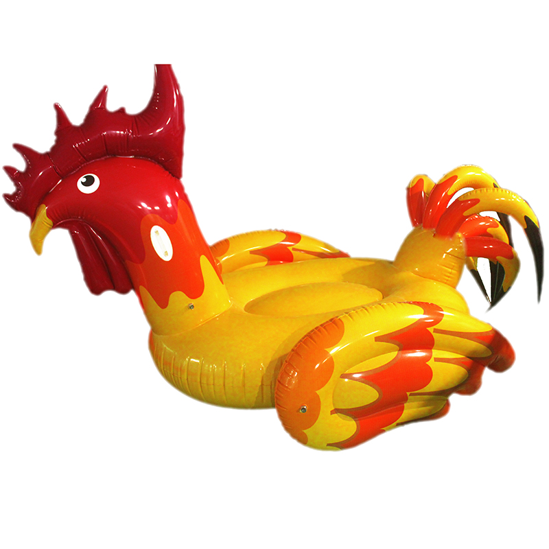 Inflatable 0.3MM PVC Rooster Cock Rider Float