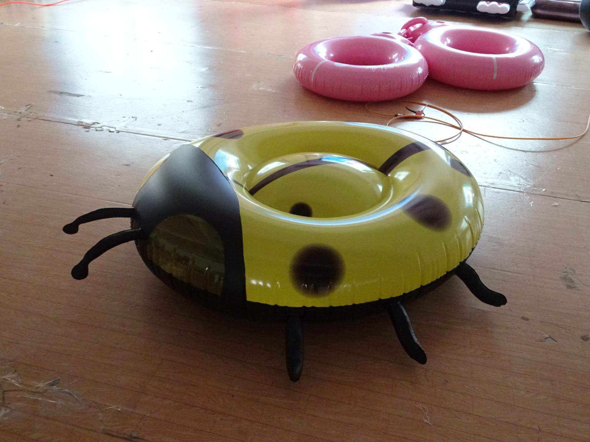 Inflatable Red And Black Ladybug Floaty L260CM Long