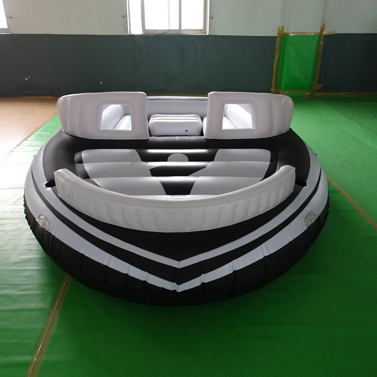 Bay Breezing Black Inflatable 6-Person Pool Floating Boats