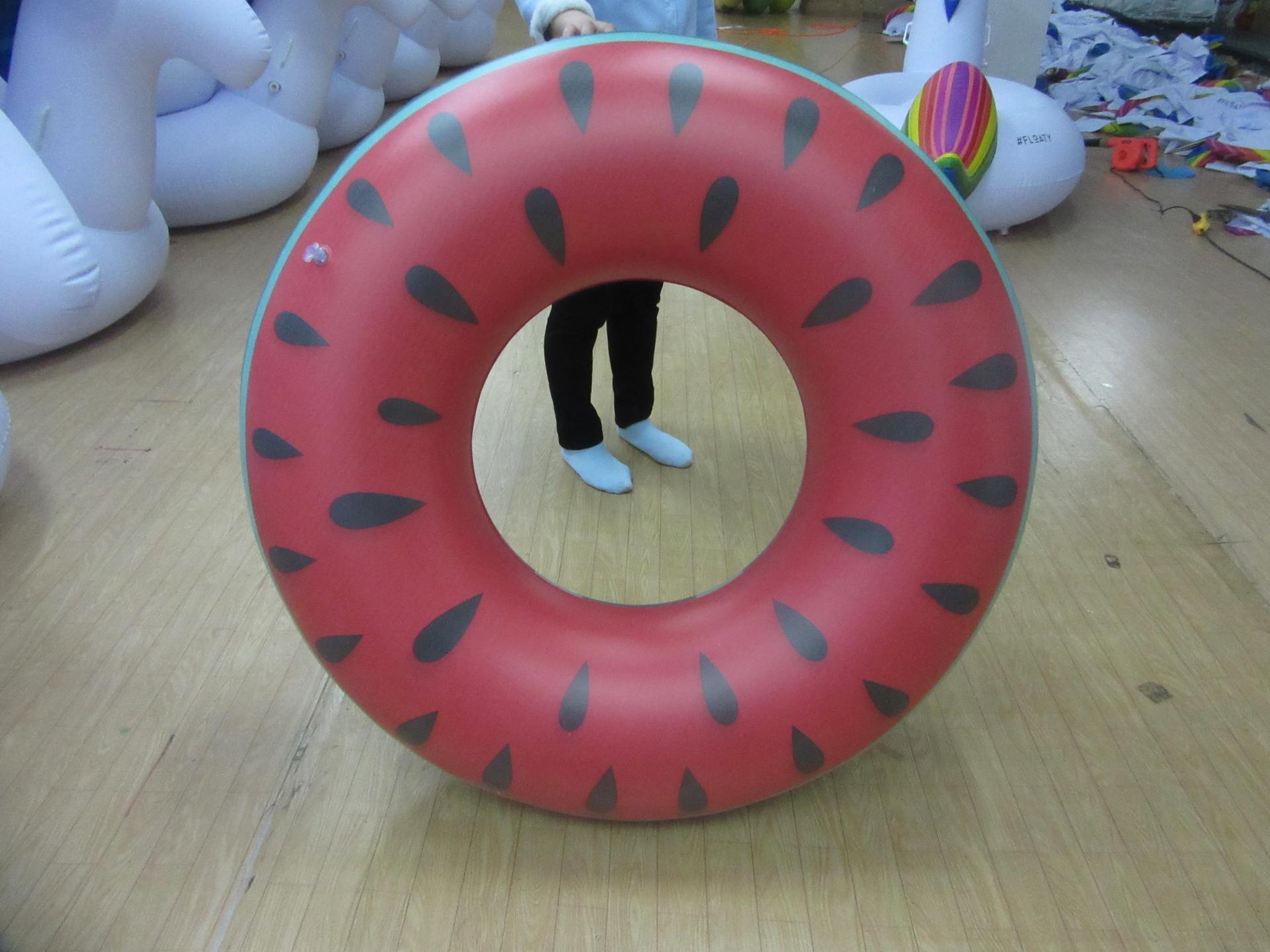Customised PVC Inflatable Watermelon Ring For Summer, Pool,Beach Party Decorations