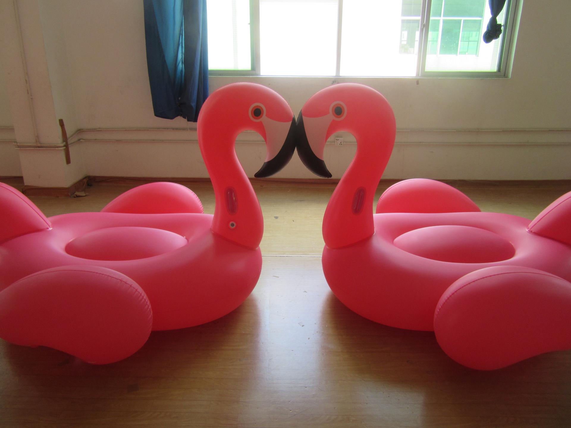 Customised Inflatable Red Flamingo Floatie Ride On Large Rideable Float