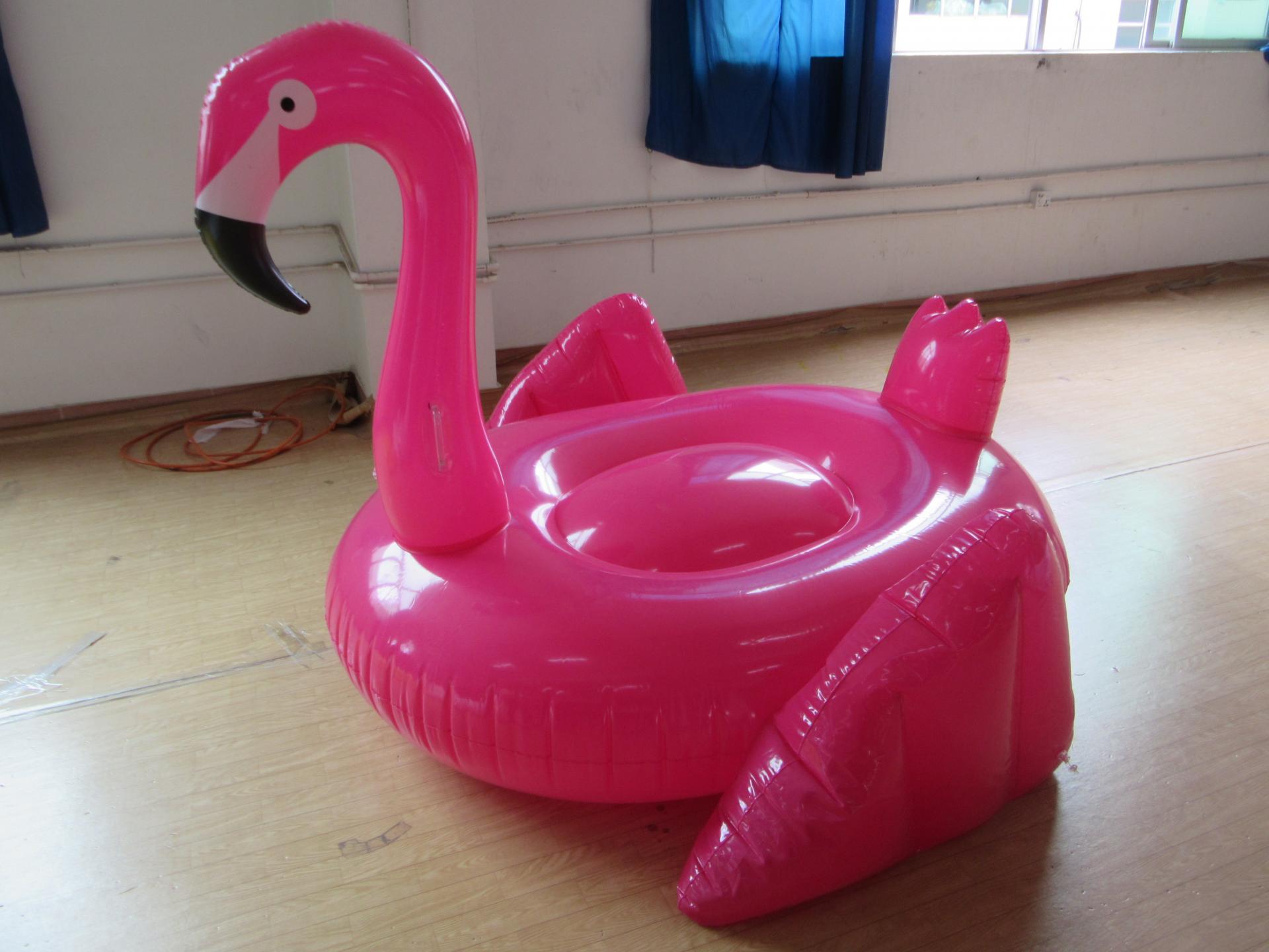 Customised PVC Floaty Flamingo On Ride For Summer Beach Swimming Pool Party Lounge Raft With Durable
