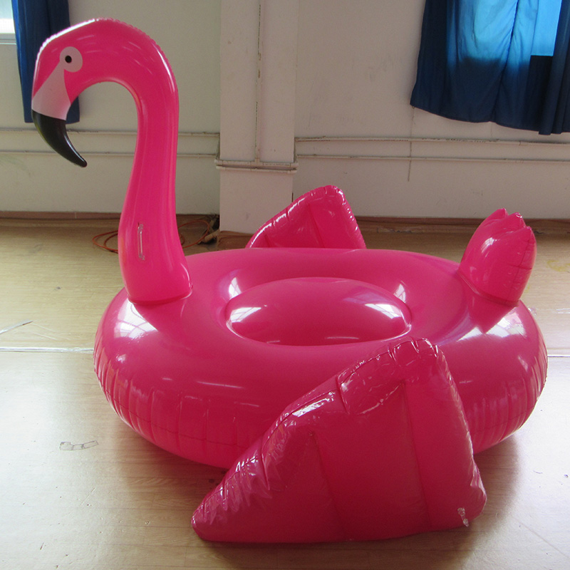 Customised PVC Floaty Flamingo On Ride For Summer Beach Swimming Pool Party Lounge Raft With Durable