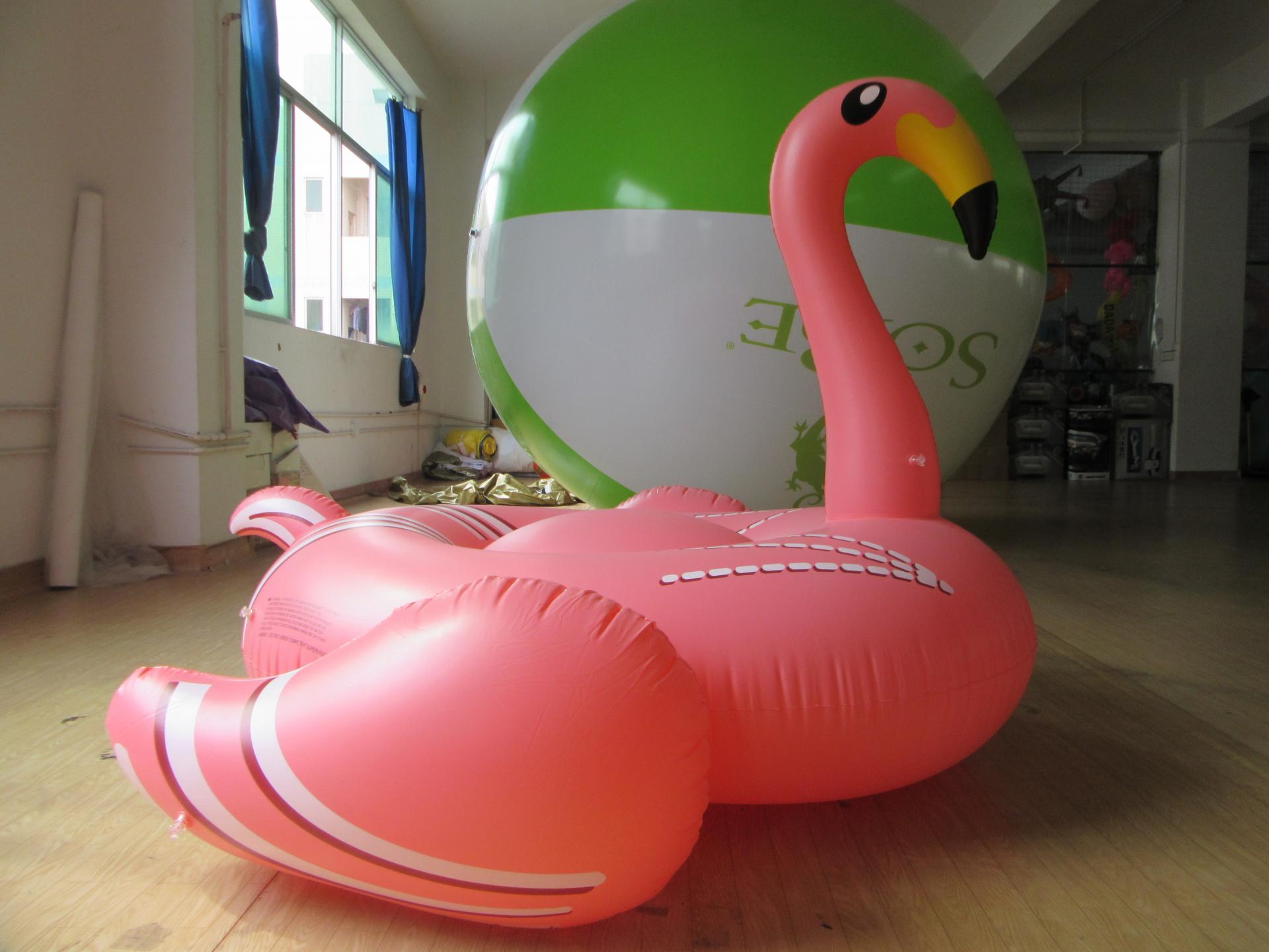 Customised Inflatable Flamingo Light Pink On Sale Rideable Rider Blow Up Summer Beach Swimming Pool