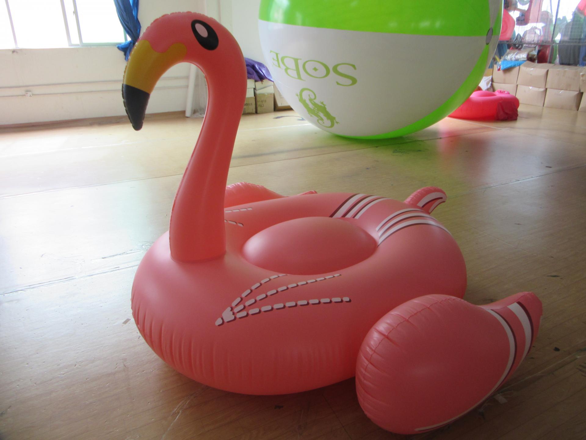 Customised Inflatable Flamingo Light Pink On Sale Rideable Rider Blow Up Summer Beach Swimming Pool