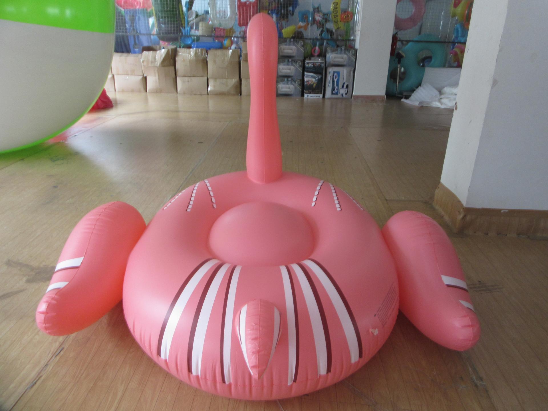Customised Inflatable Flamingo Light Pink On Sale Rideable Rider Blow Up Summer Beach Swimming Pool