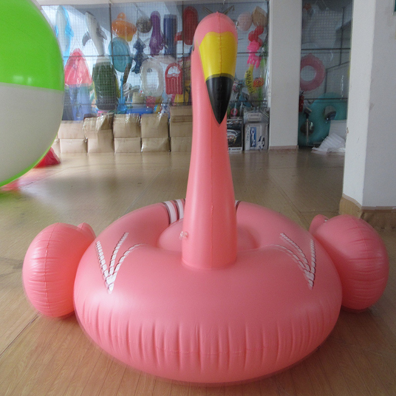 Customised Inflatable Flamingo Light Pink On Sale Rideable Rider Blow Up Summer Beach Swimming Pool