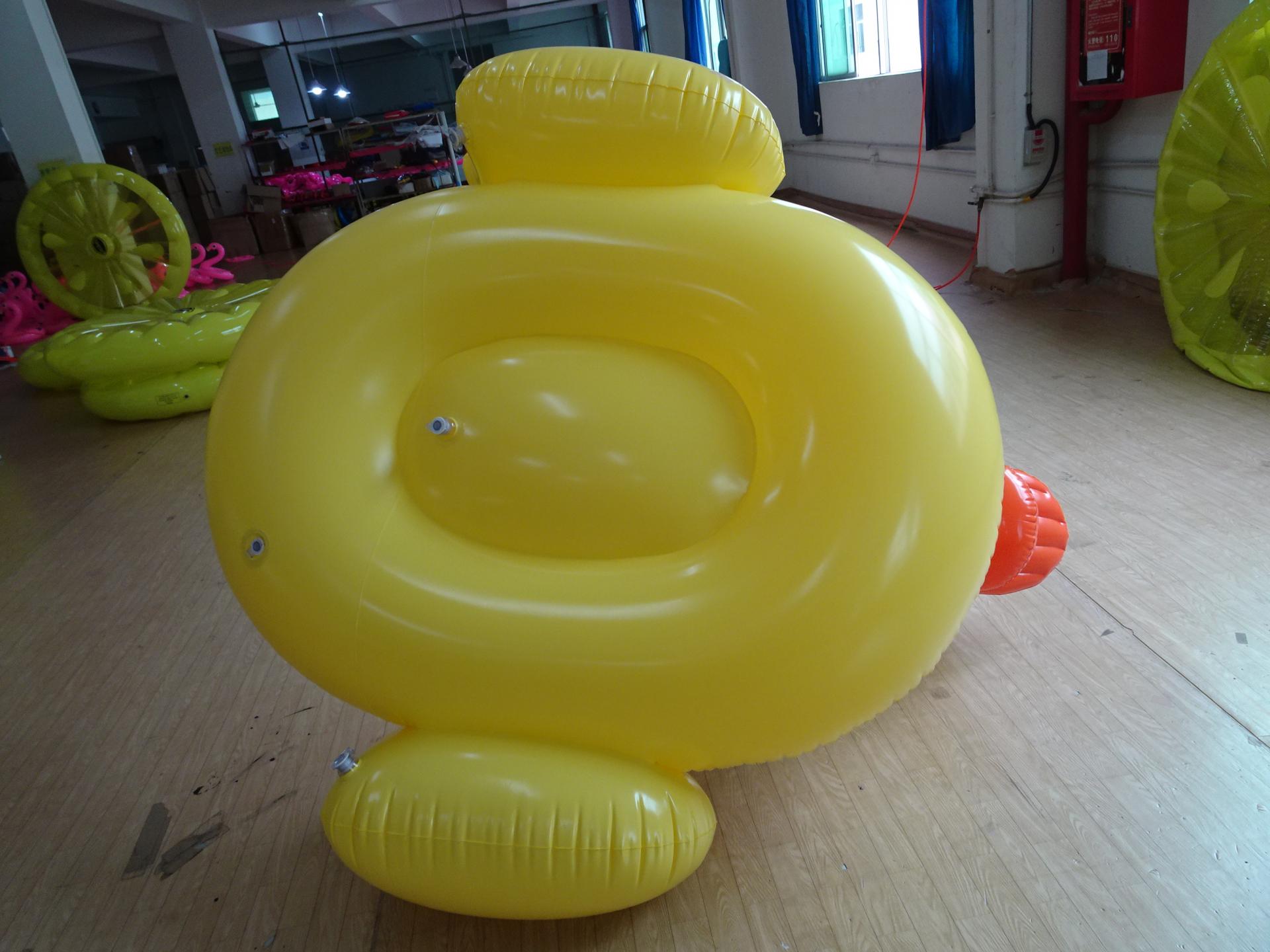 Customised Inflatable Yellow Duck Float Ride On Large For Summer Beach Swimming Pool Party