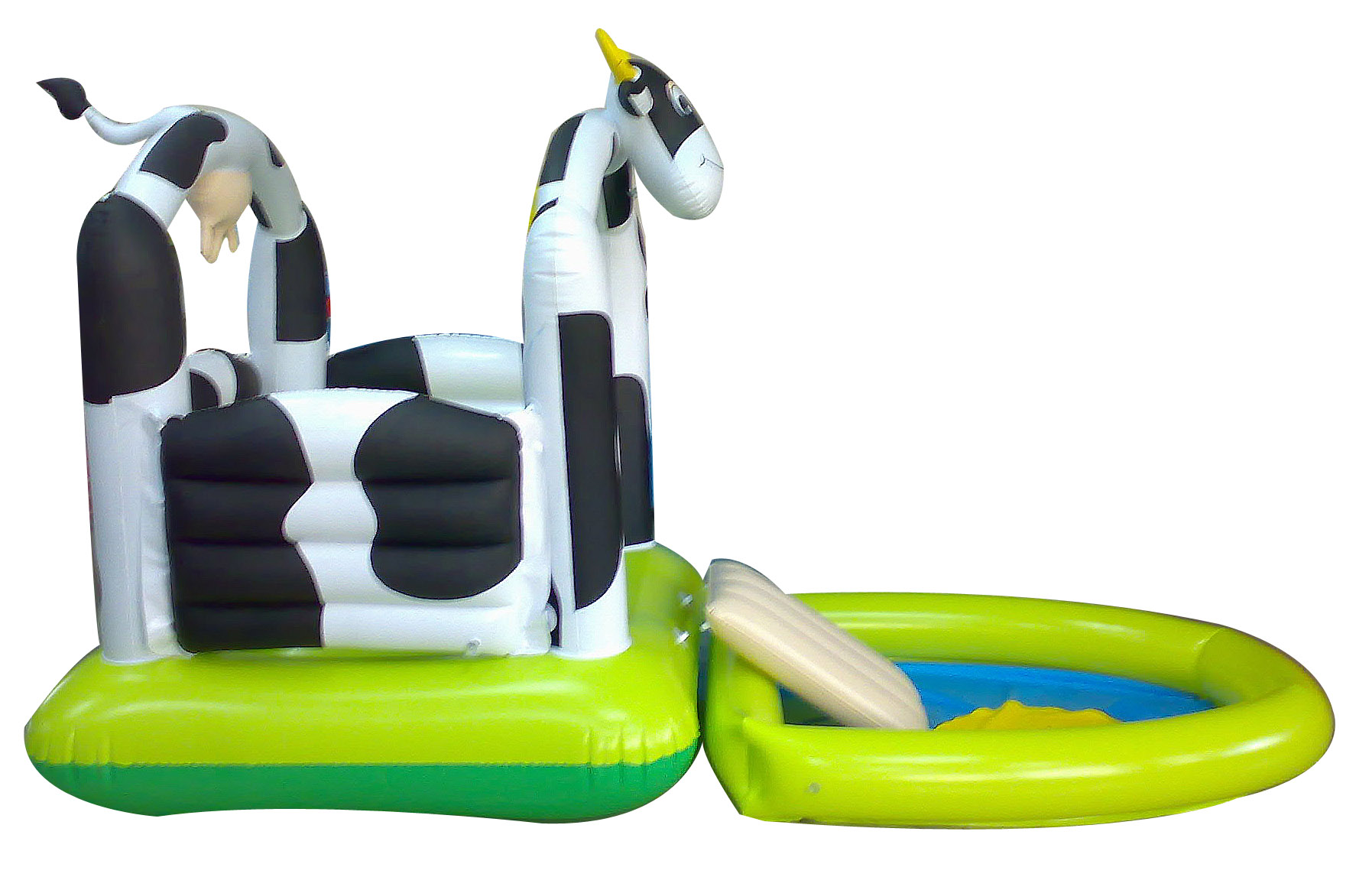 Customised  Combination Inflatable Cow Bouncer Sprinkling Kiddie Swimming Pool