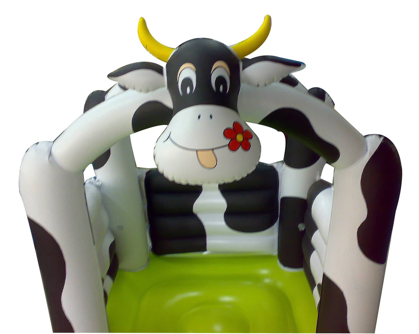 Customised  Combination Inflatable Cow Bouncer Sprinkling Kiddie Swimming Pool