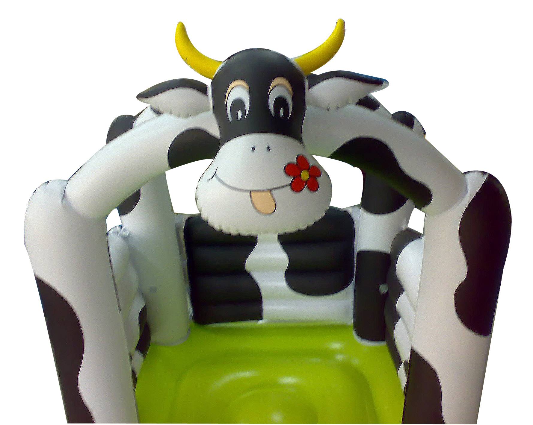 Customised  Combination Inflatable Cow Bouncer Sprinkling Kiddie Swimming Pool