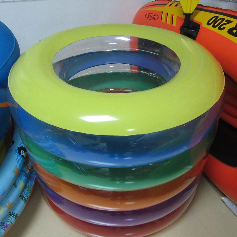 Customised Inflatable Round Colored Kiddie Toddler 6 Ring Pool Includes Repair Kit