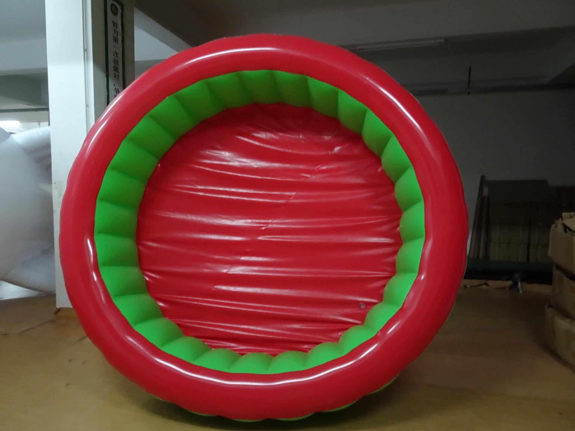 Customised Red And Green Color Round Shape Baby Pool For Indoor And Outdoor Water Game Play Center