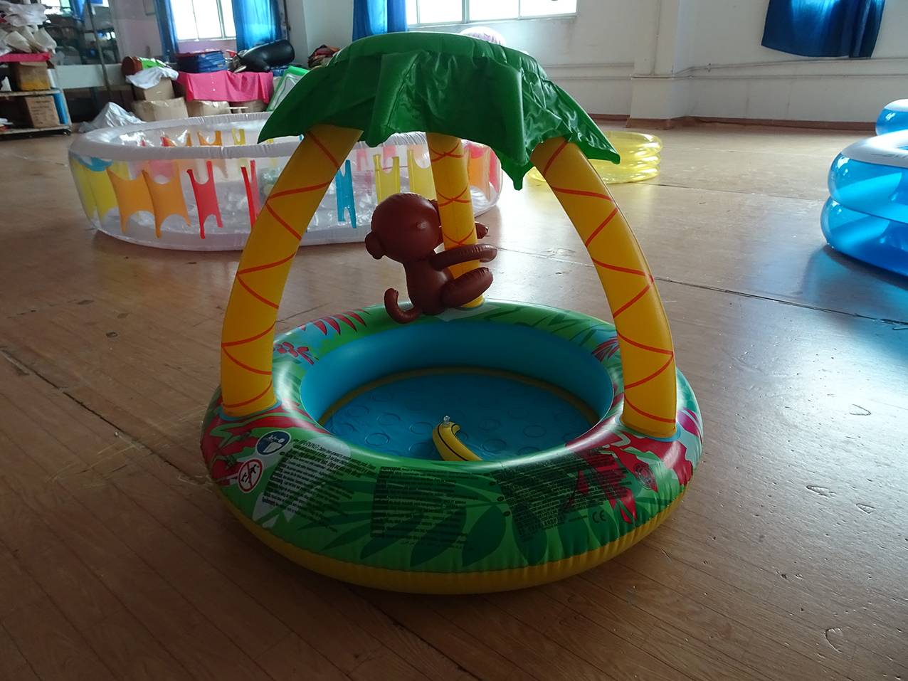 Customised Inflatable Kiddie Swimming Monkey Baby Pool Includes Repair Kit