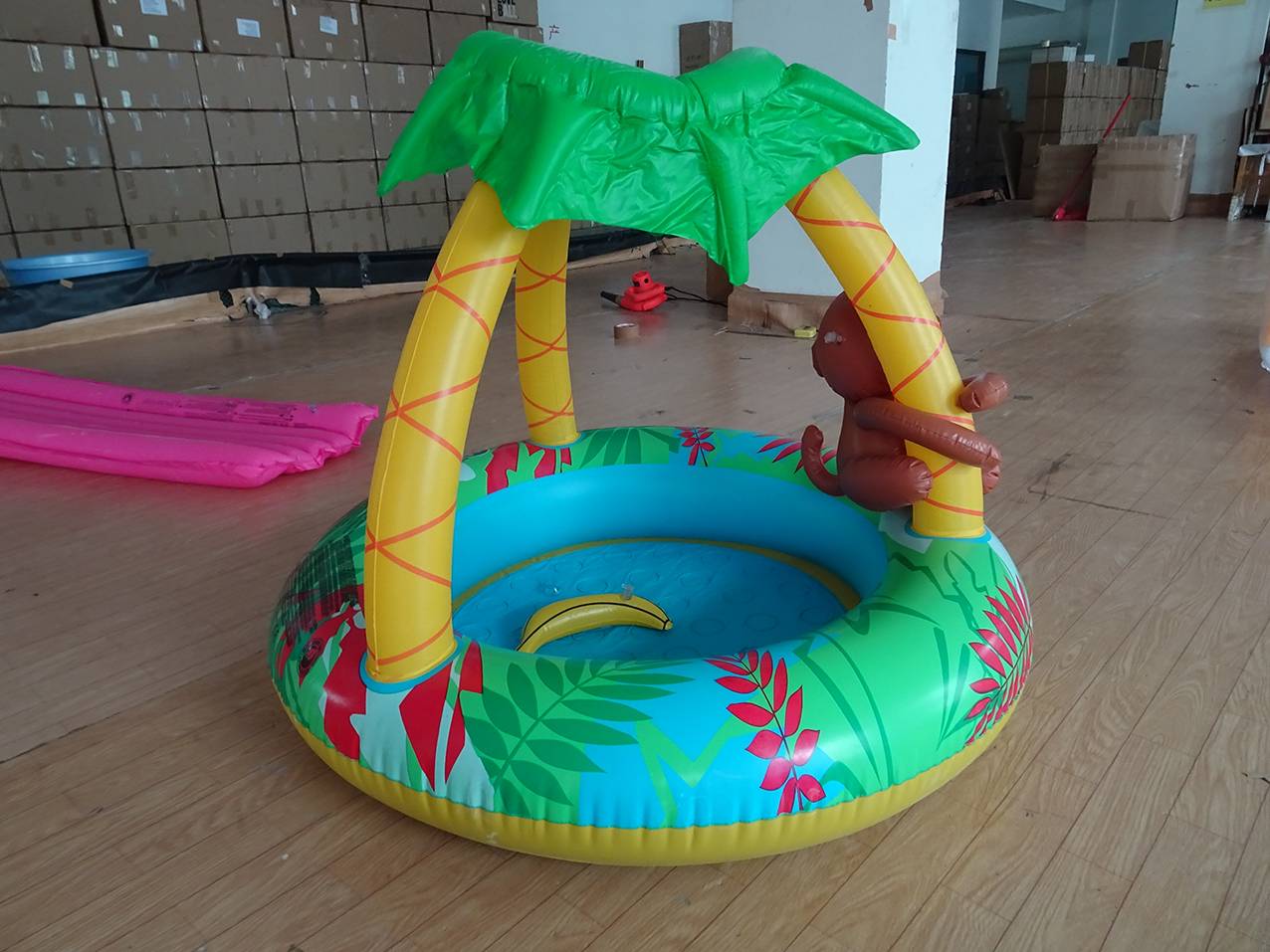 Customised Inflatable Kiddie Swimming Monkey Baby Pool Includes Repair Kit