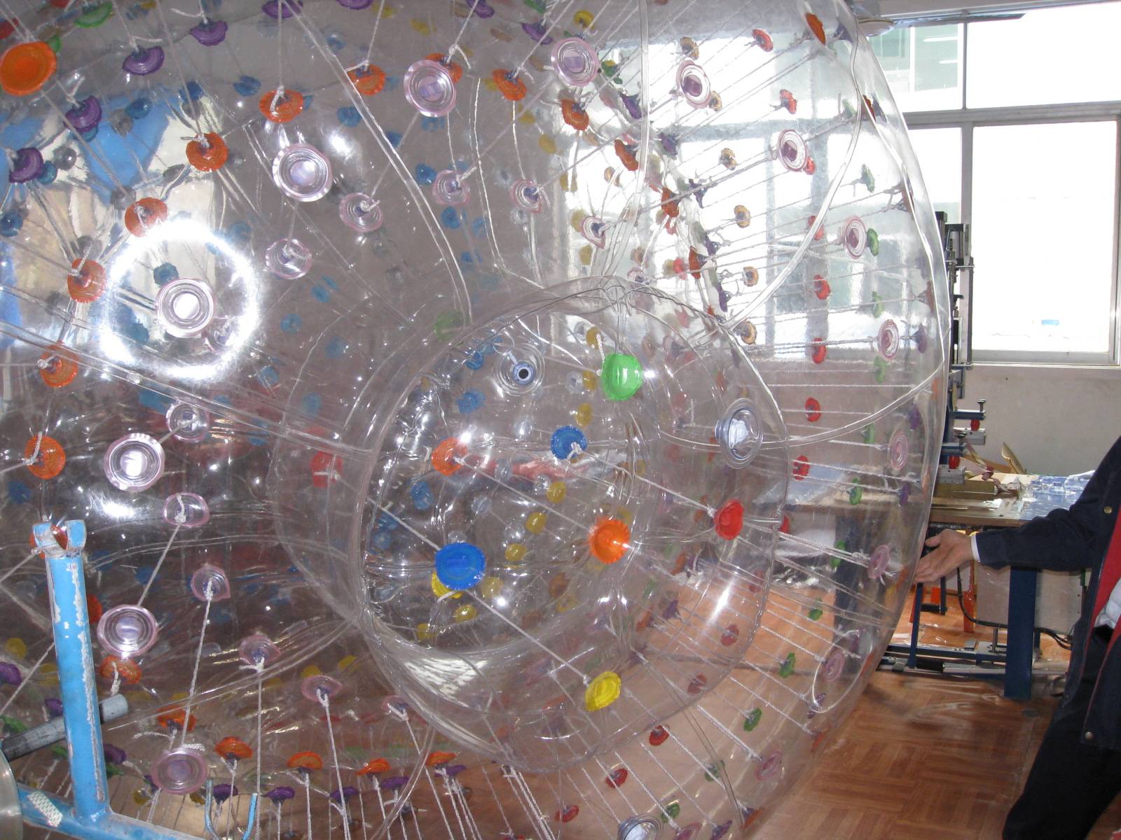 Customised Dry Zorb With White Ropes,Color Dots, With Two Harness  Human Hamster Adults