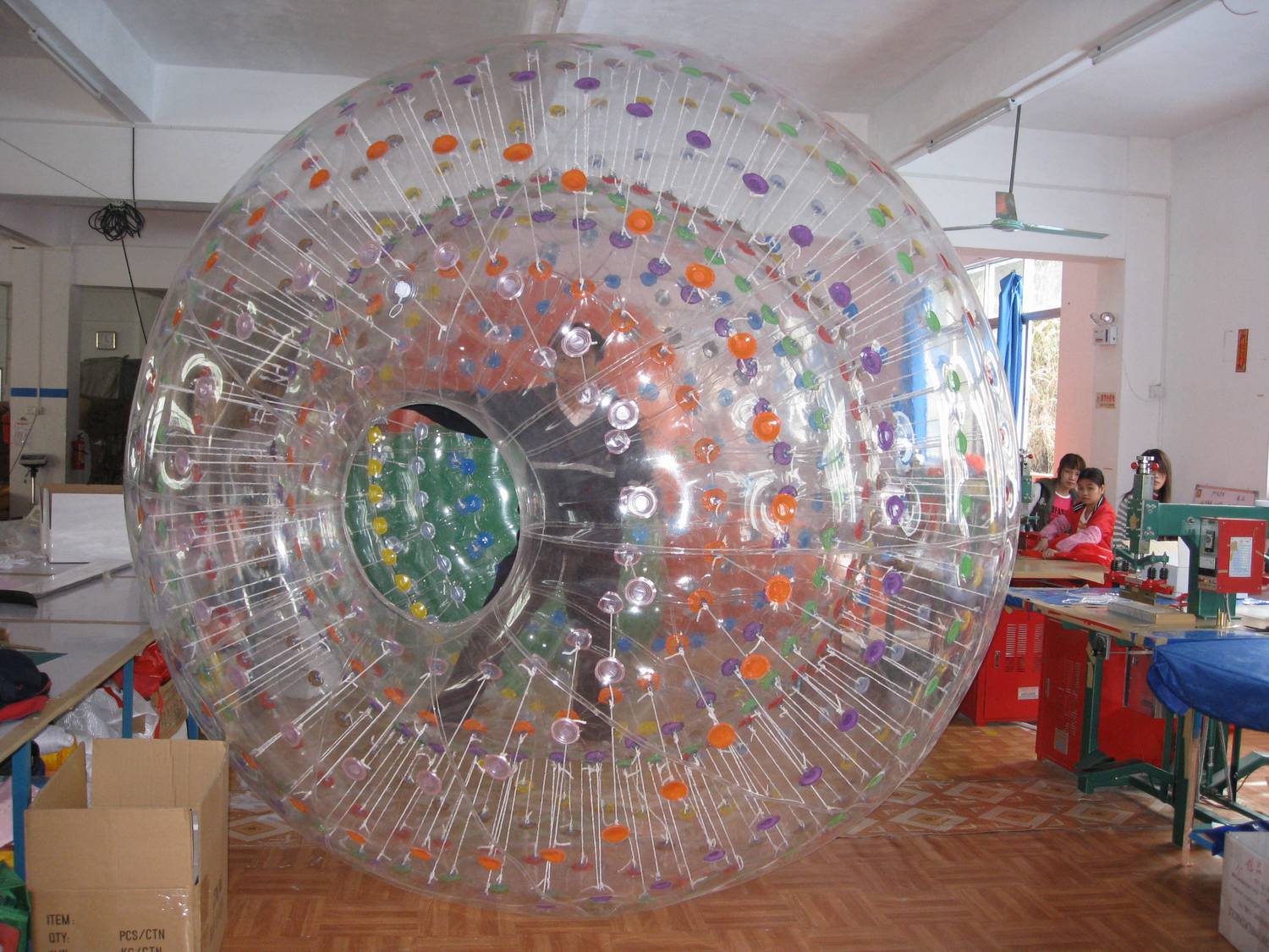 Customised Dry Zorb With White Ropes,Color Dots, With Two Harness  Human Hamster Adults