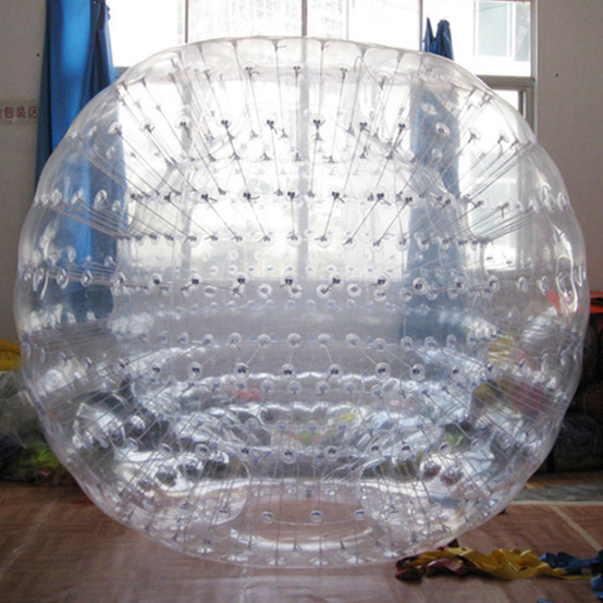 Customised Dry Zorb With White Ropes,Clear Dots,Two Entry Hole With Two Harness,Colored Stipes