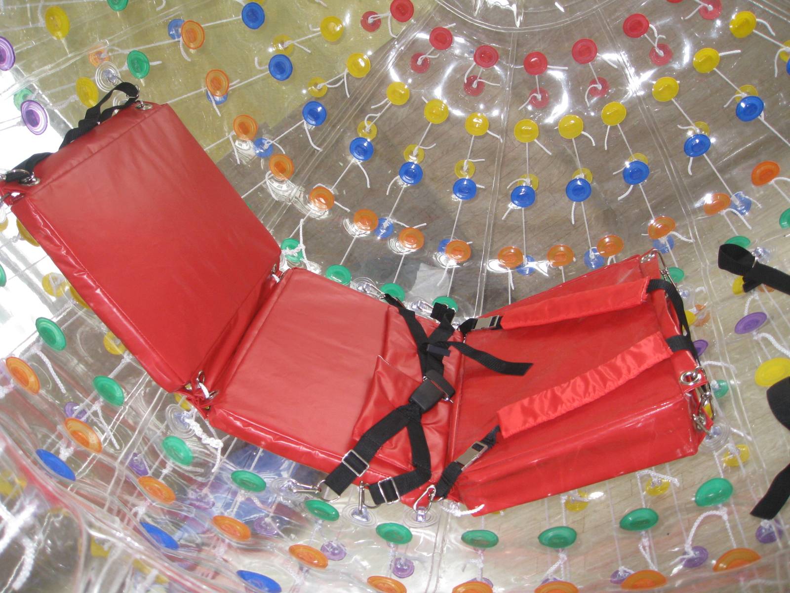 Customised Dry Zorb With Colored Ropes, Clear Dots, With Two Harness,6 Handles Backyard Lawn Active