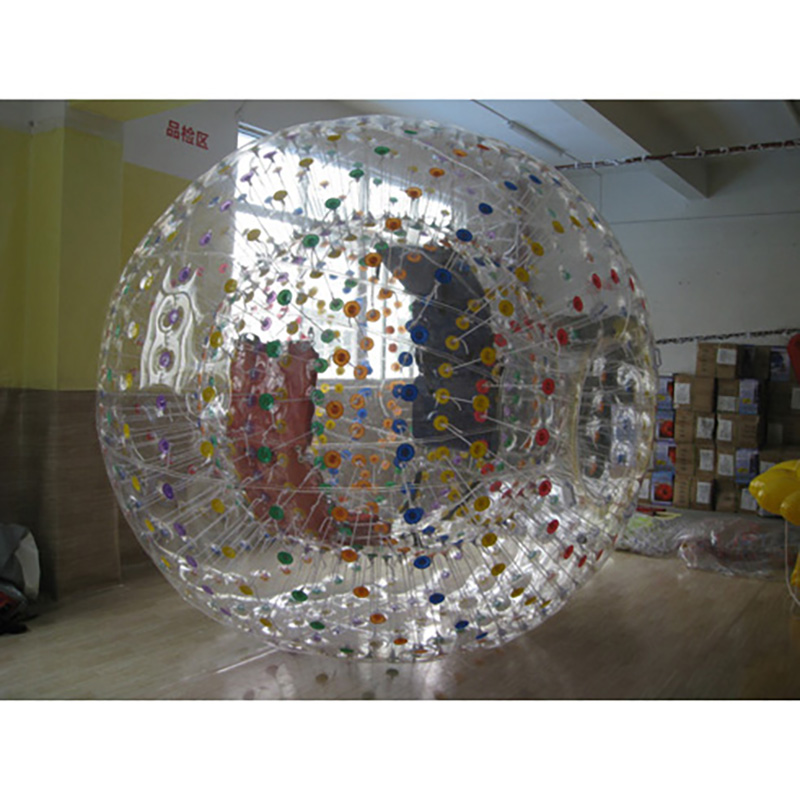 Customised Dry Zorb With Colored Ropes, Clear Dots, With Two Harness,6 Handles Backyard Lawn Active