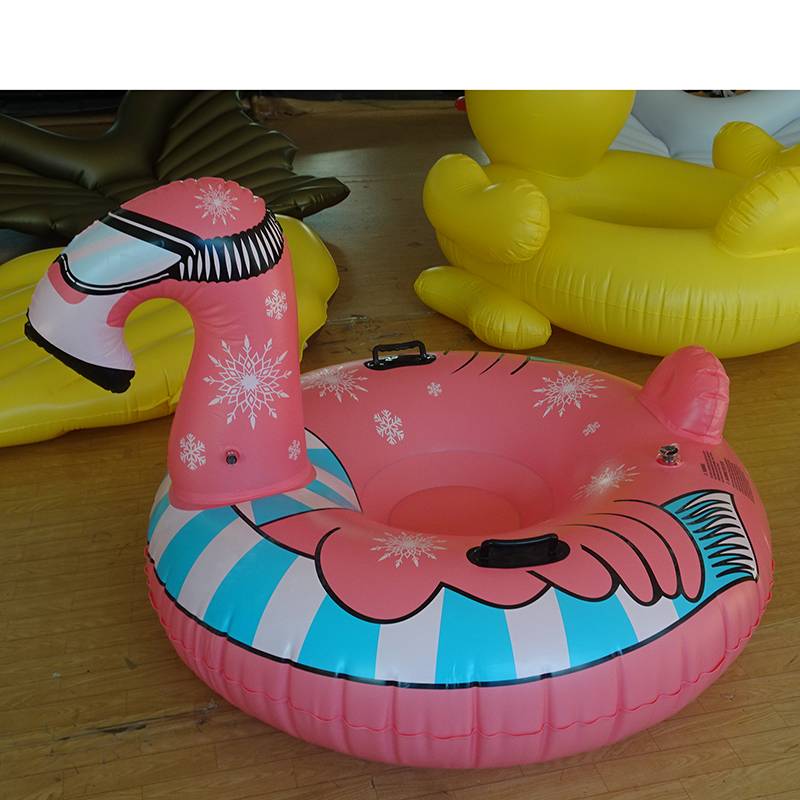 Customised Inflatable Flamingo Water Snow Tube Float Sports Heavy Duty River Tube
