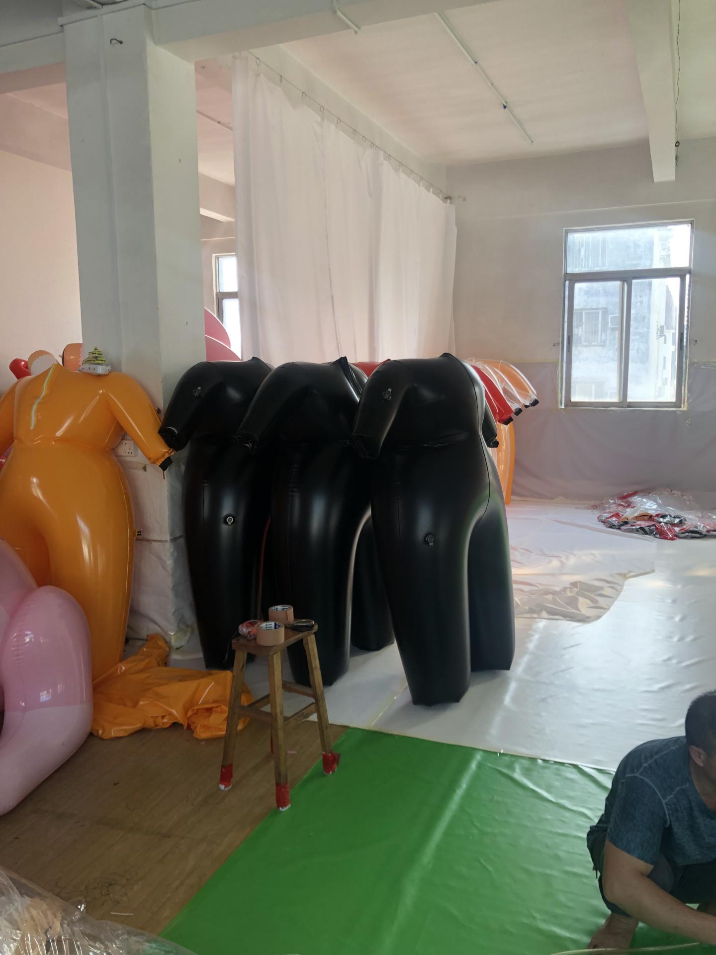 Customised Black Inflatable Random Surprise Costume Air Blow Up Dress Suits