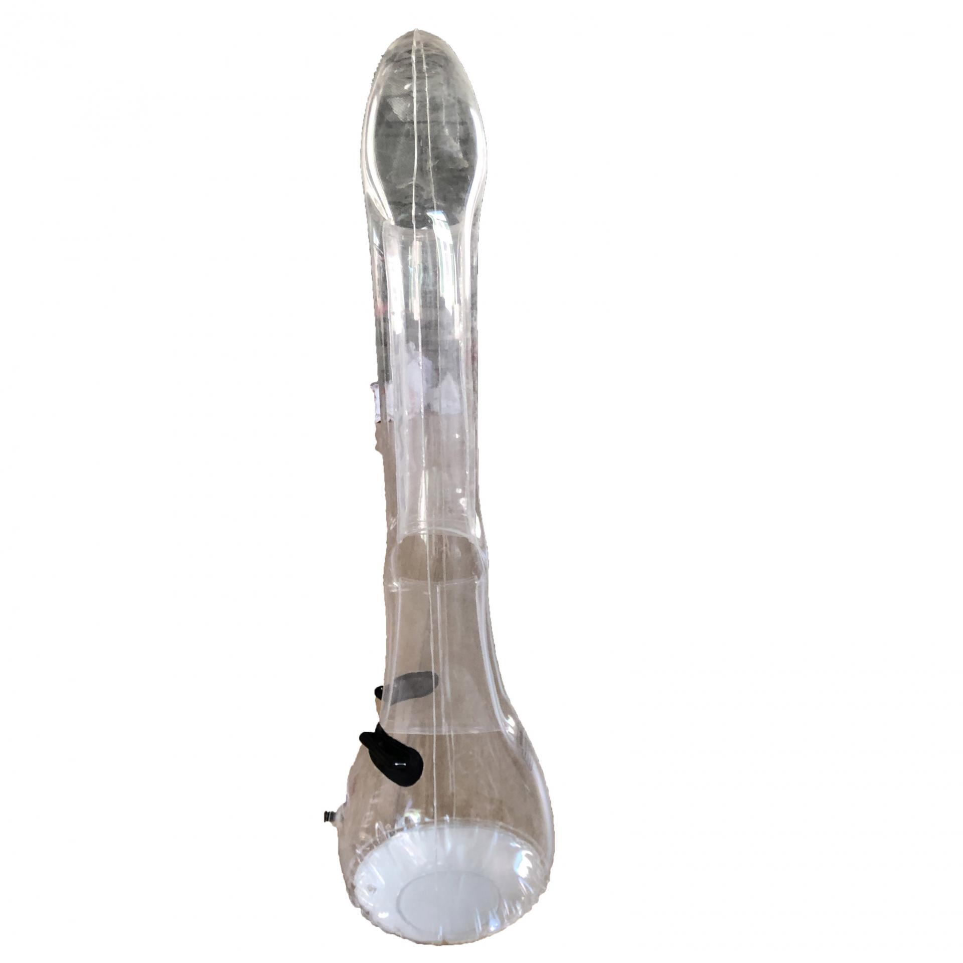 Customised Inflatable Clear Shaped Tumbler With Water Inside Base And Mannequin On Base
