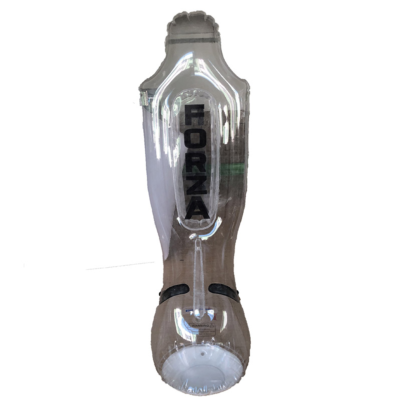 Customised Inflatable Clear Shaped Tumbler With Water Inside Base And Mannequin On Base