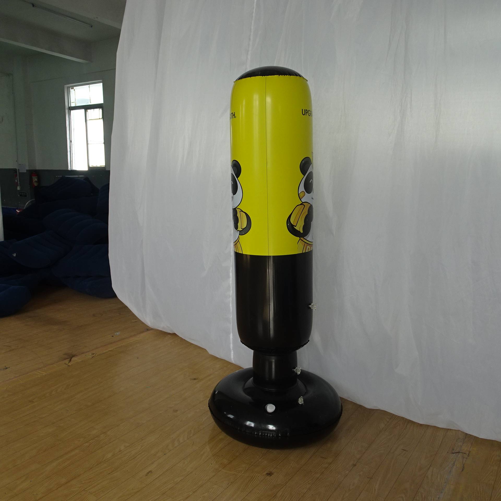 Customised Inflatable Yellow Tumbler Bop Punching Bags Boxing Toys Party Game