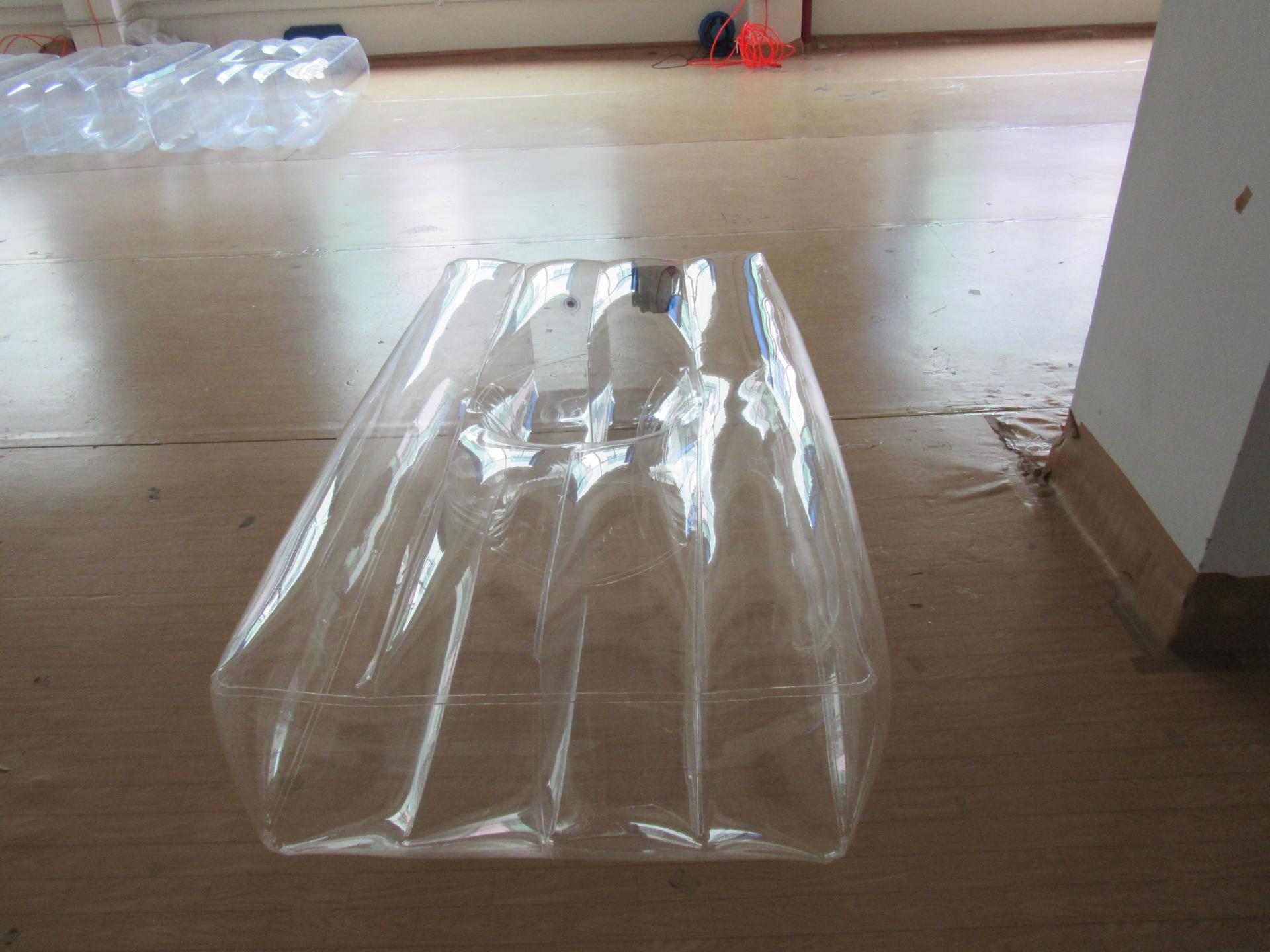 Customised Inflatable Clear Mattress And Hole. Hole Size:18.5*17.5Inch For Health Care