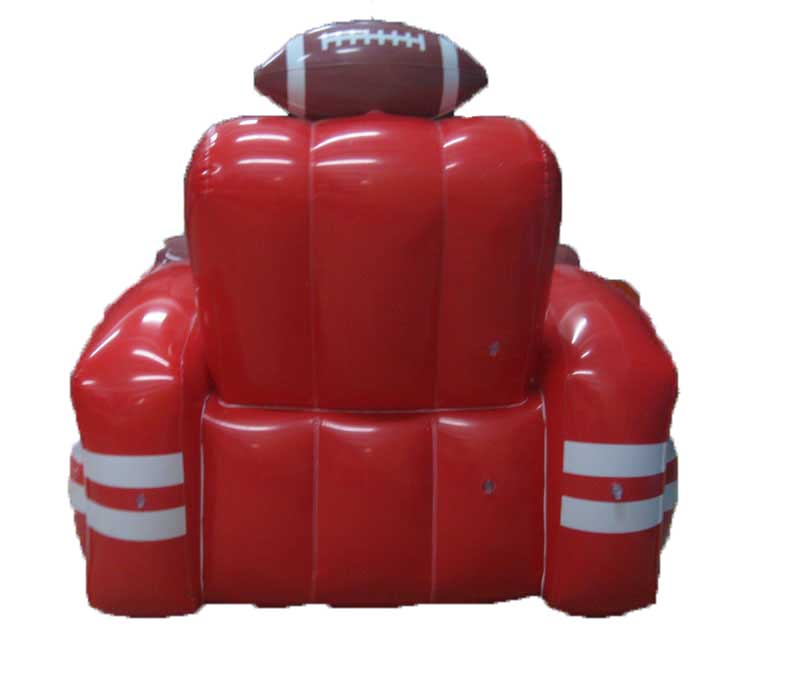 Customised Inflatable Sport Soccer Football Chair For Teens Room,And Living Room With Armrest