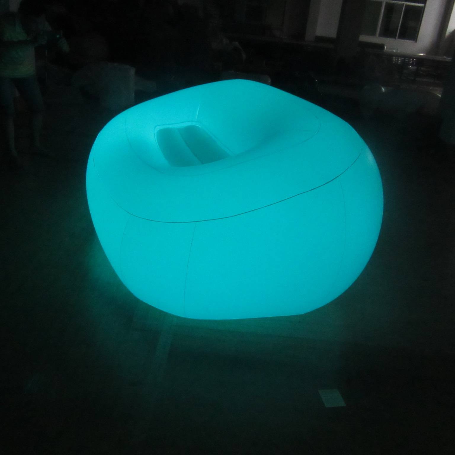 Customised 3 Seats Inflatable Led Lighting Transparent PVC Long Sofa Perfect For Event Decorations