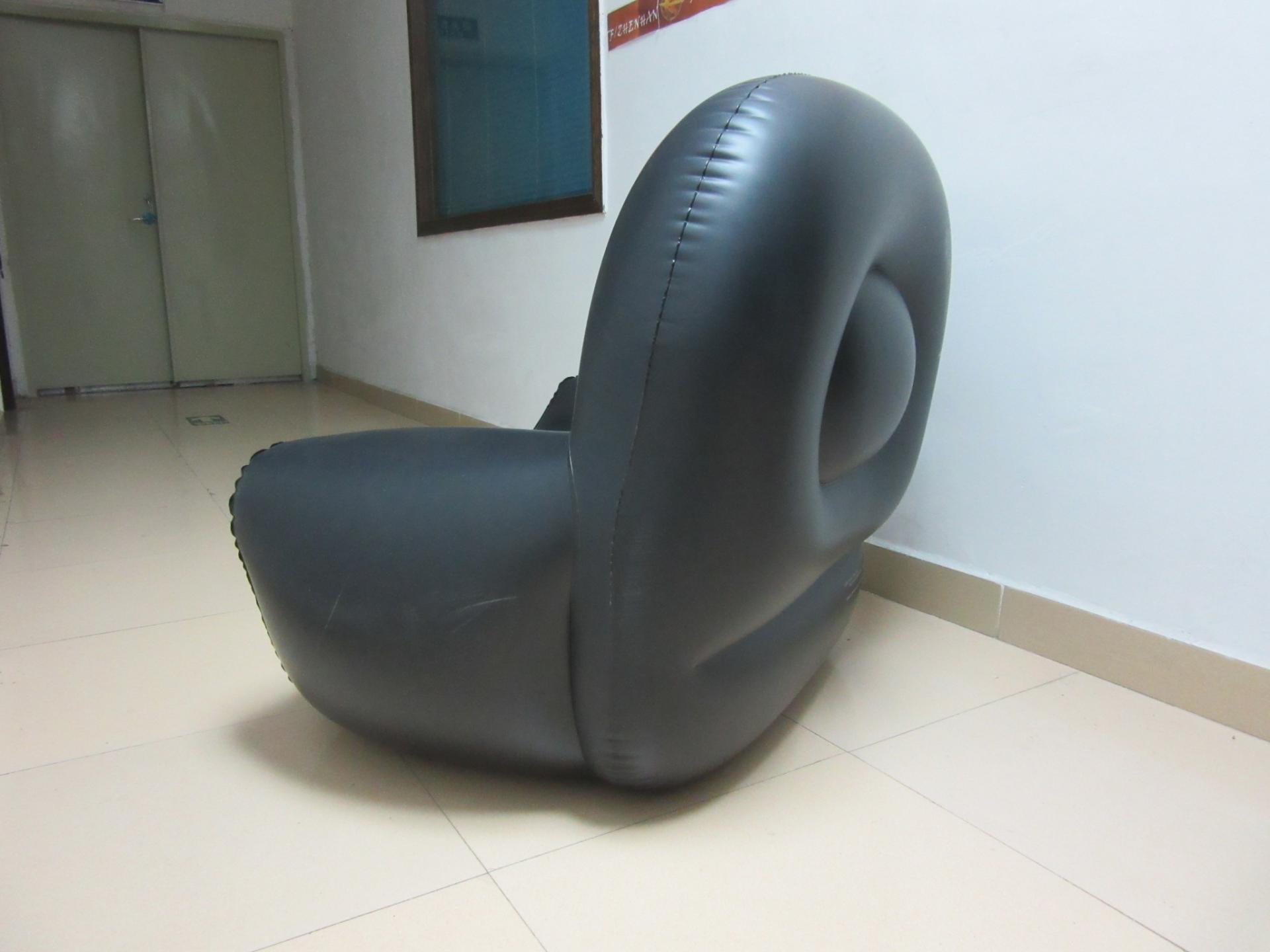 Customised Inflatable Black PVC Sofa With Armrest For Funny Indoor/Outdoor And Living Room