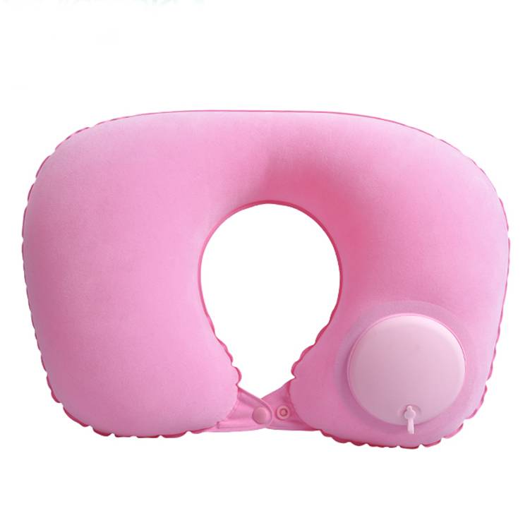 Customised U-Shape Flocked Travel Pillow Compressible, Compact,Comfortable