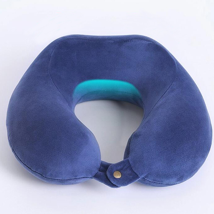 Customised 0.2MM  Inflatable Flocked PVC Pillow, Mobile Pocked Inside, And Packing Hand Bag
