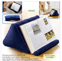 Customised Flocked Inflatable Travel Pillow Book Stand Easy With Removable And Washable Cover