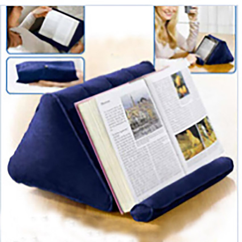 Customised Flocked Inflatable Travel Pillow Book Stand Easy With Removable And Washable Cover